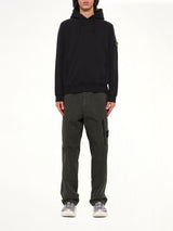 6100048 Brushed Cotton Hoodie in Black