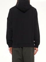 6100048 Brushed Cotton Hoodie in Black