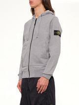 6100061 Organic Cotton Hoodie in Melange Grey