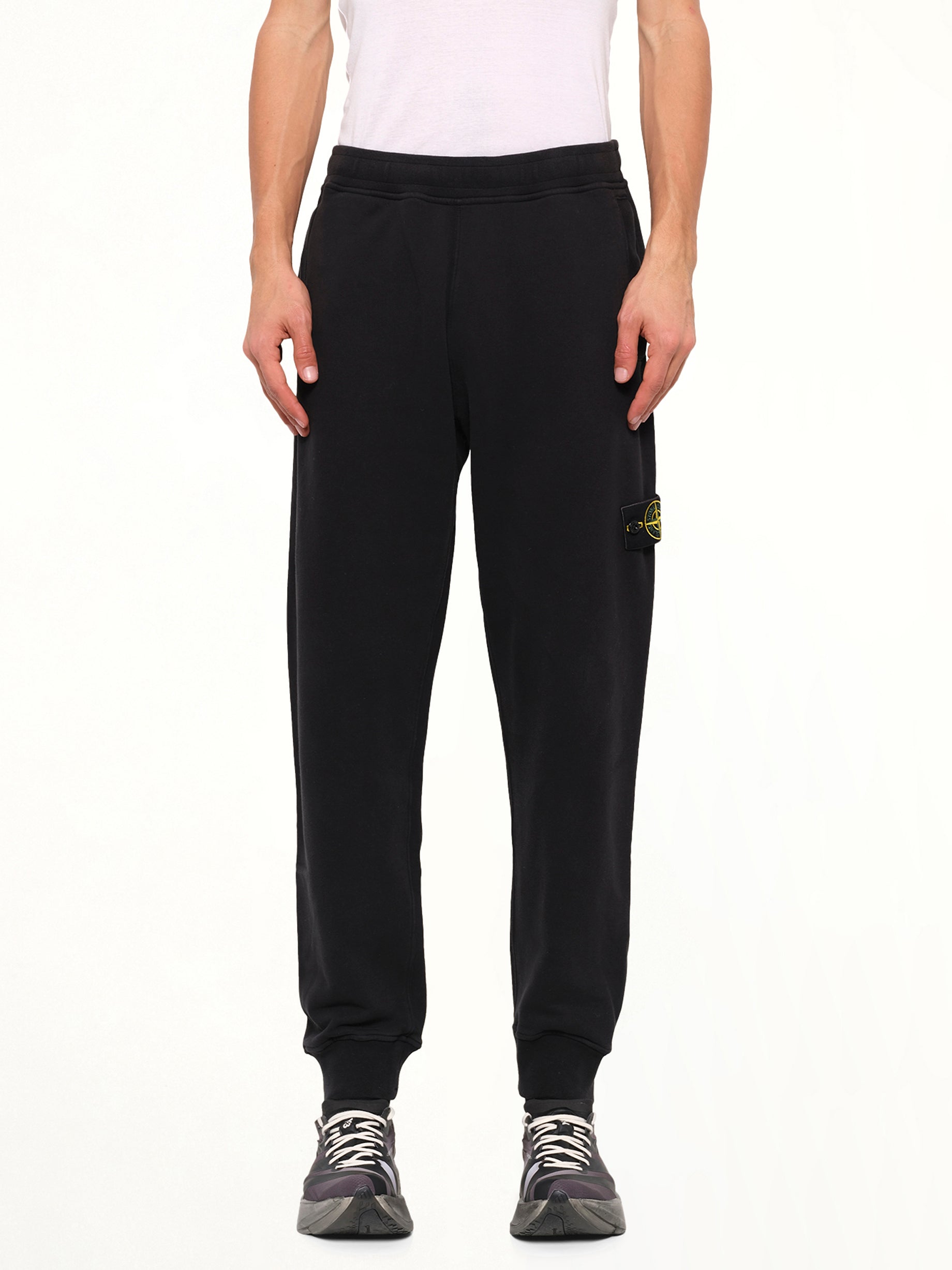 6200012 Brushed Cotton Sweatpants in Black