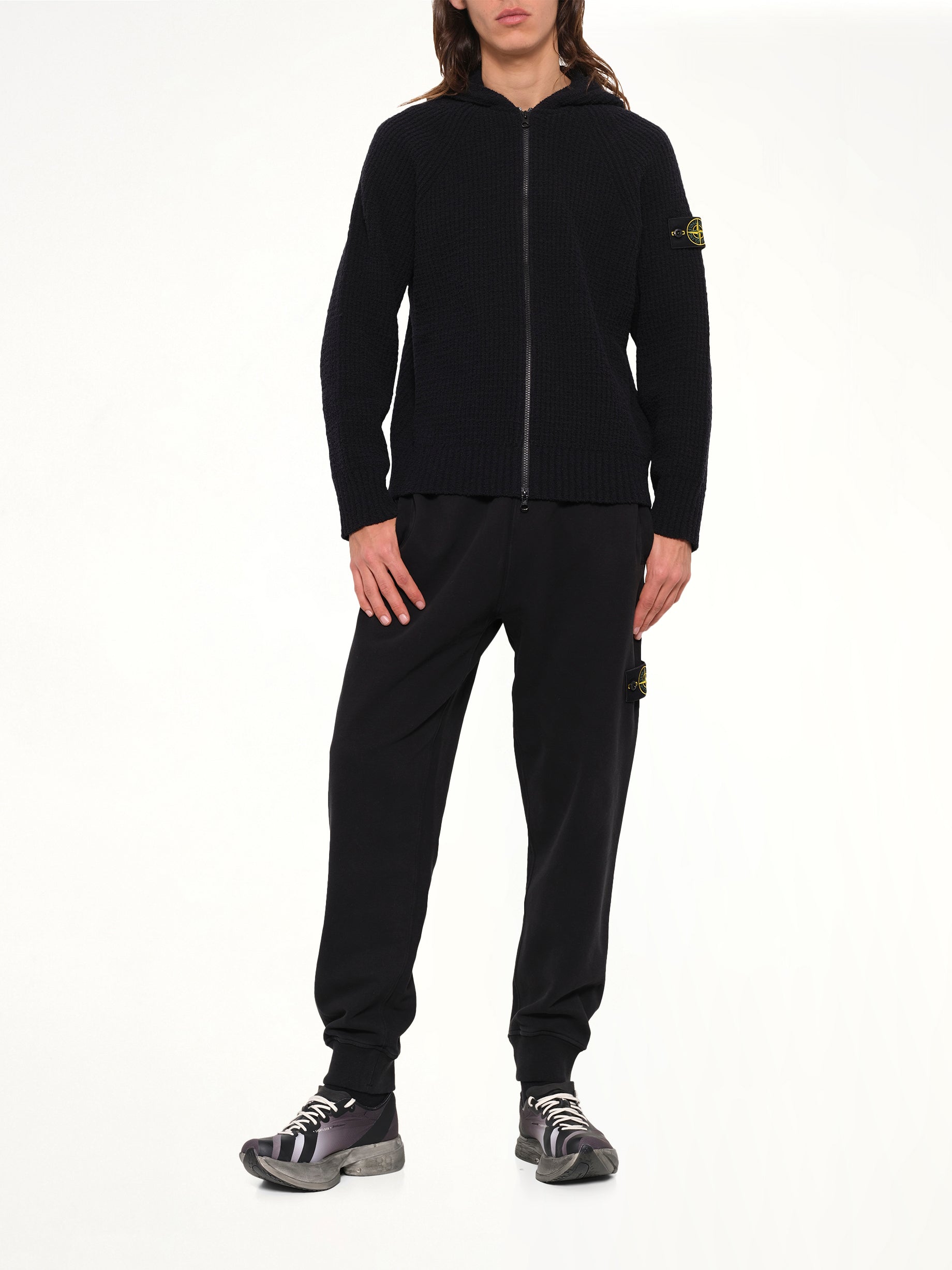 6200012 Brushed Cotton Sweatpants in Black