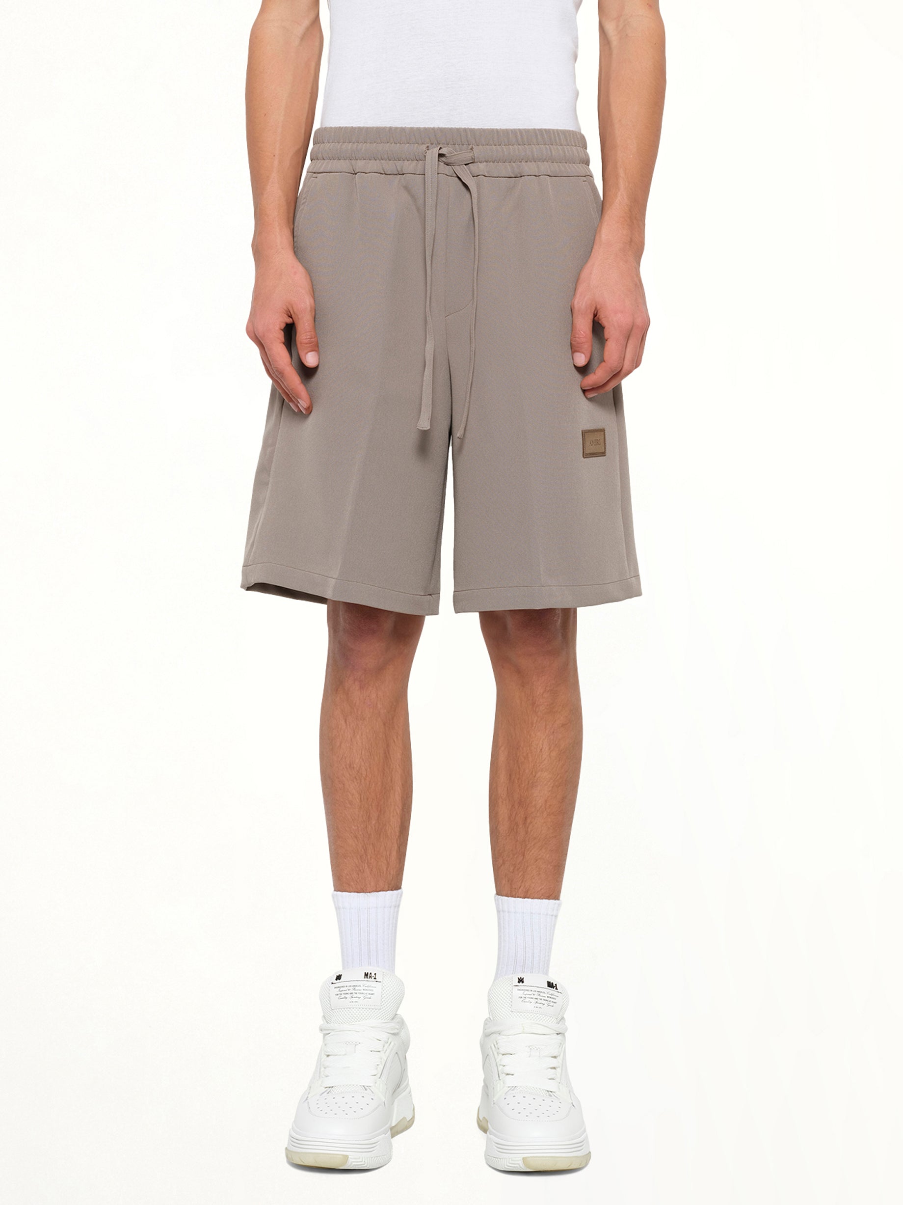 Amiri Patch Cady Track Short in Dark Sand