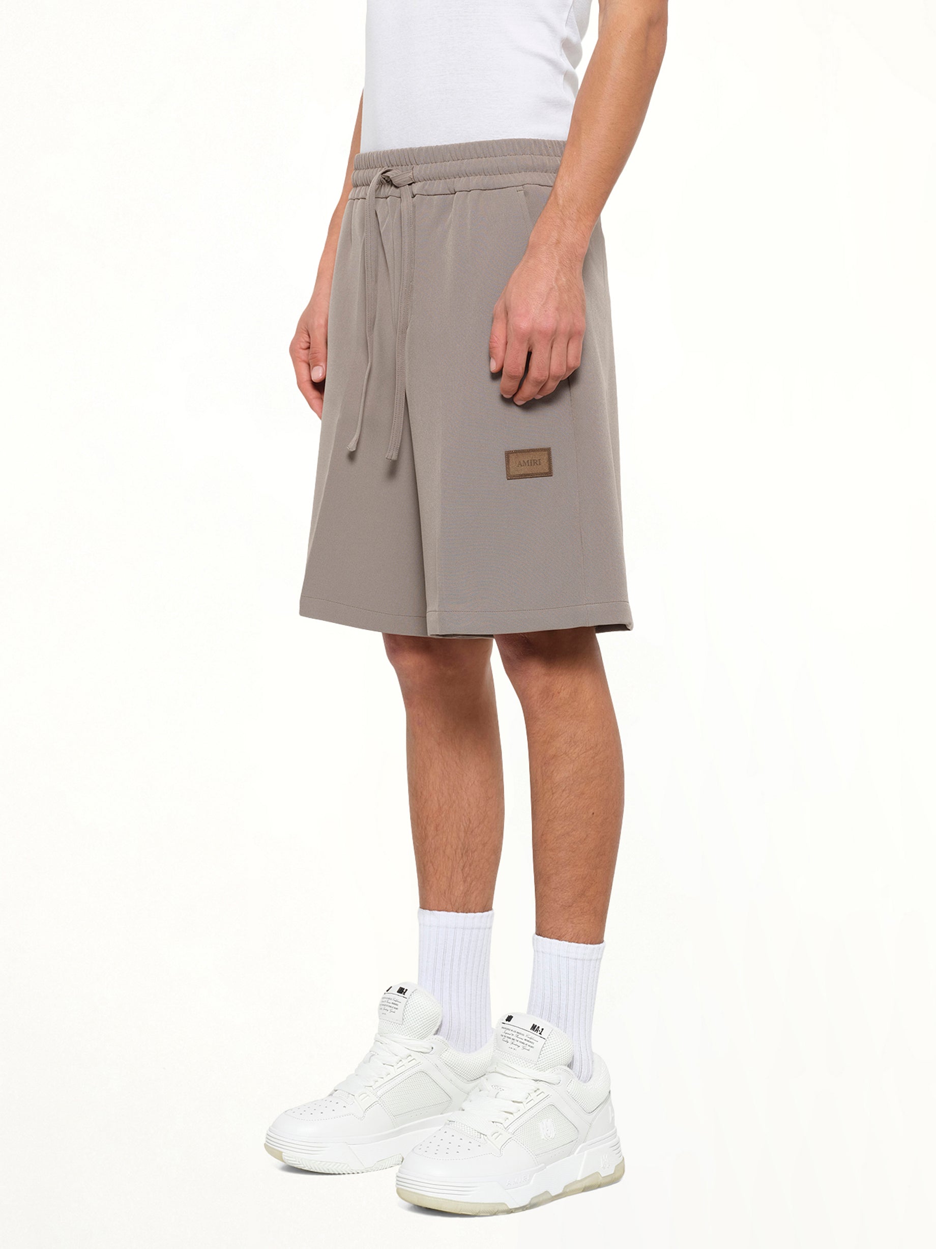 Amiri Patch Cady Track Short in Dark Sand