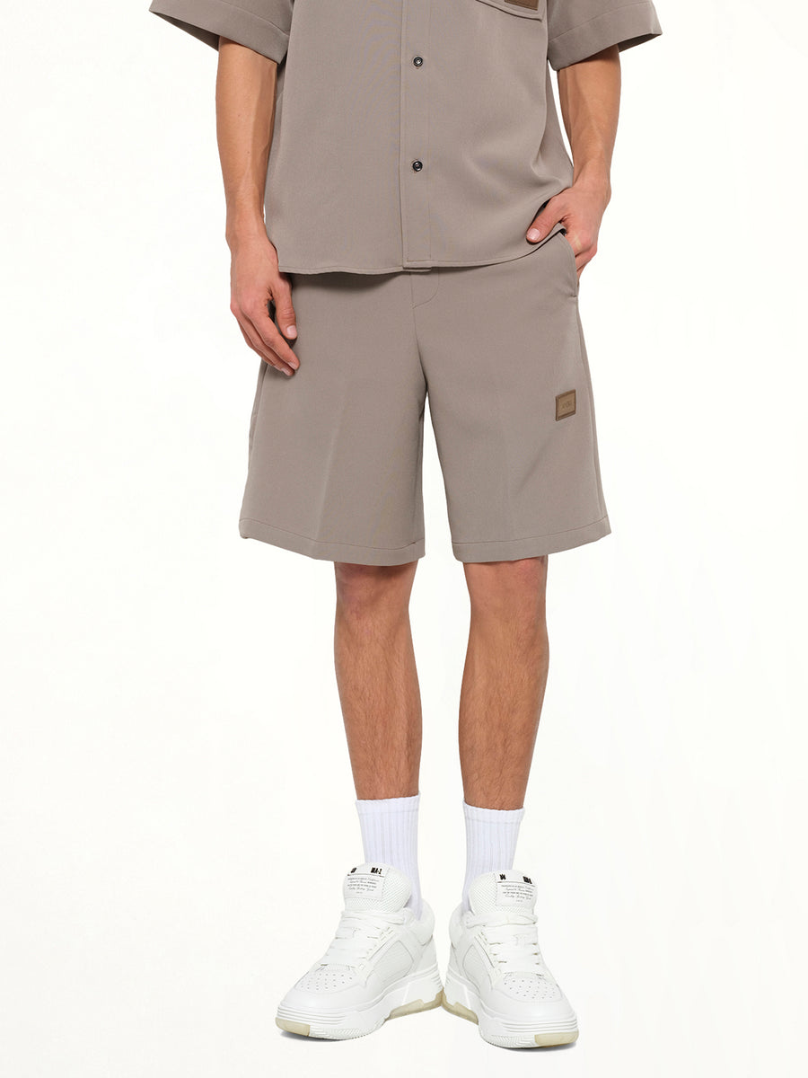 Amiri Patch Cady Track Short in Dark Sand