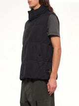 G100010 Crinkle Reps Padded Vest in Black