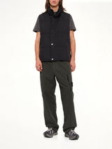 G100010 Crinkle Reps Padded Vest in Black
