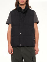 G100010 Crinkle Reps Padded Vest in Black