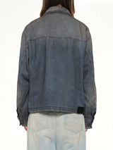 Lea Bones Denim Blouson in Dark Dust