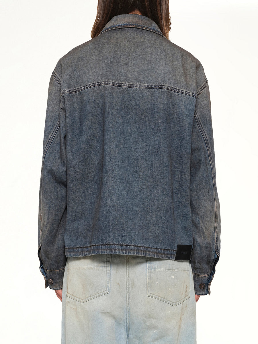 Lea Bones Denim Blouson in Dark Dust