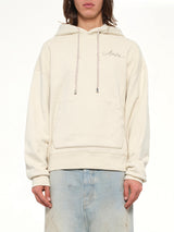 MA Check Patch Hoodie in Alabaster