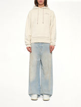 MA Check Patch Hoodie in Alabaster