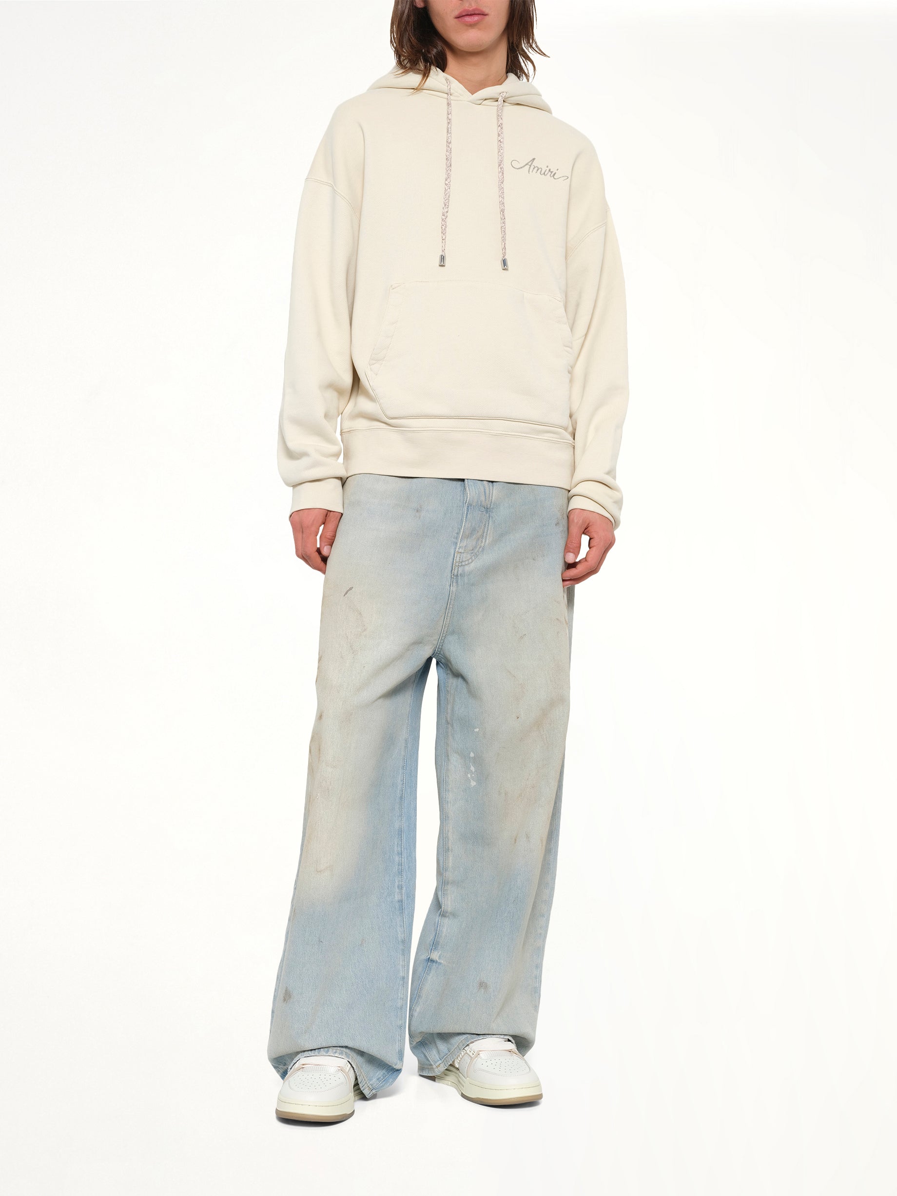MA Check Patch Hoodie in Alabaster