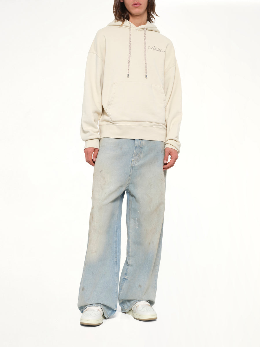 MA Check Patch Hoodie in Alabaster