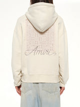 MA Check Patch Hoodie in Alabaster
