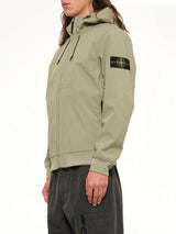 Q100004 Soft Shell Hooded Jacket in Laurel Green