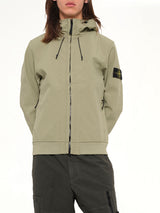 Q100004 Soft Shell Hooded Jacket in Laurel Green