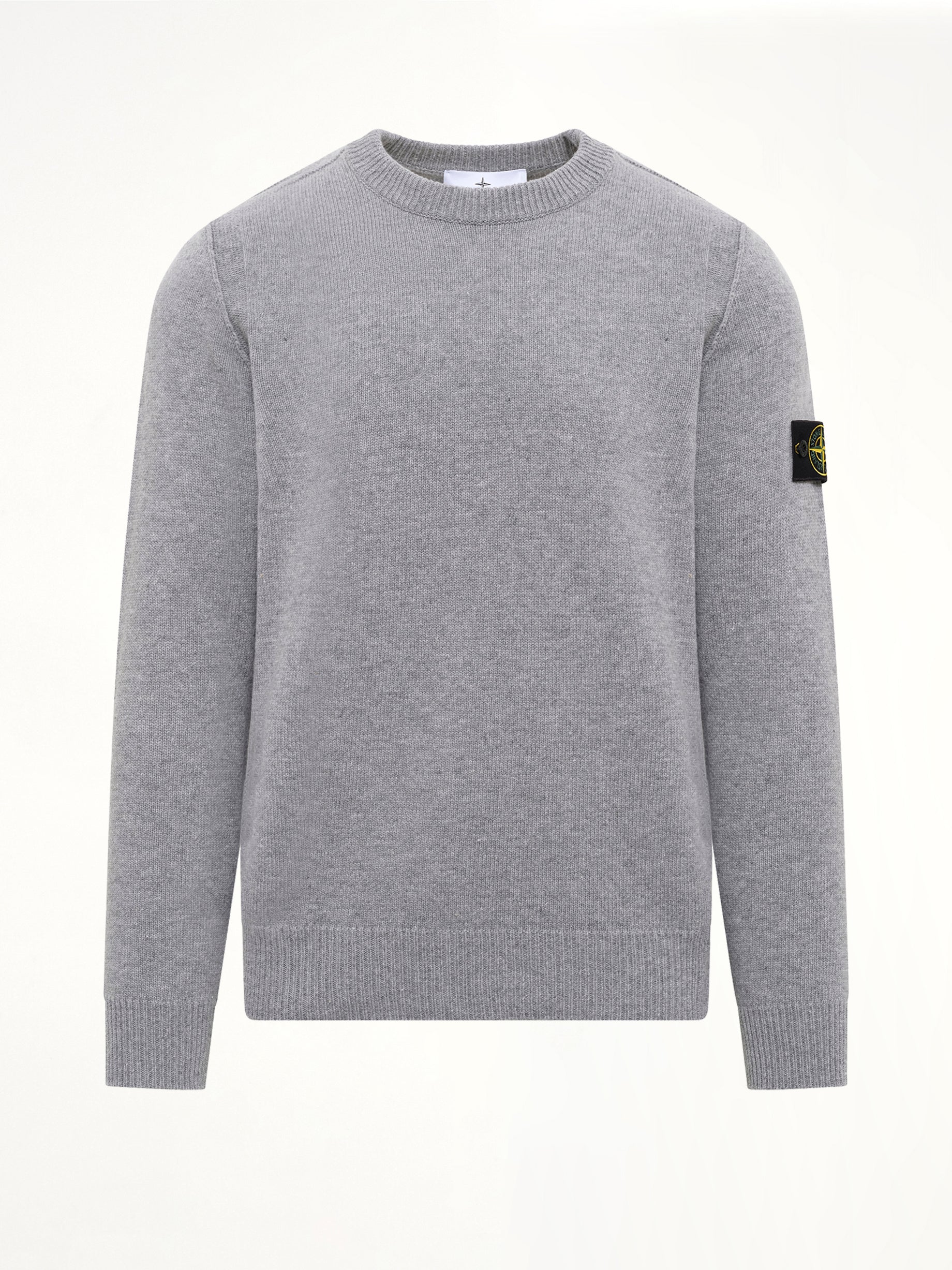 5100072 Lambswool Crewneck Sweater in Grey Melange