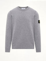 5100072 Lambswool Crewneck Sweater in Grey Melange