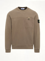 6100038 Brushed Cotton Sweatshirt in Military Green