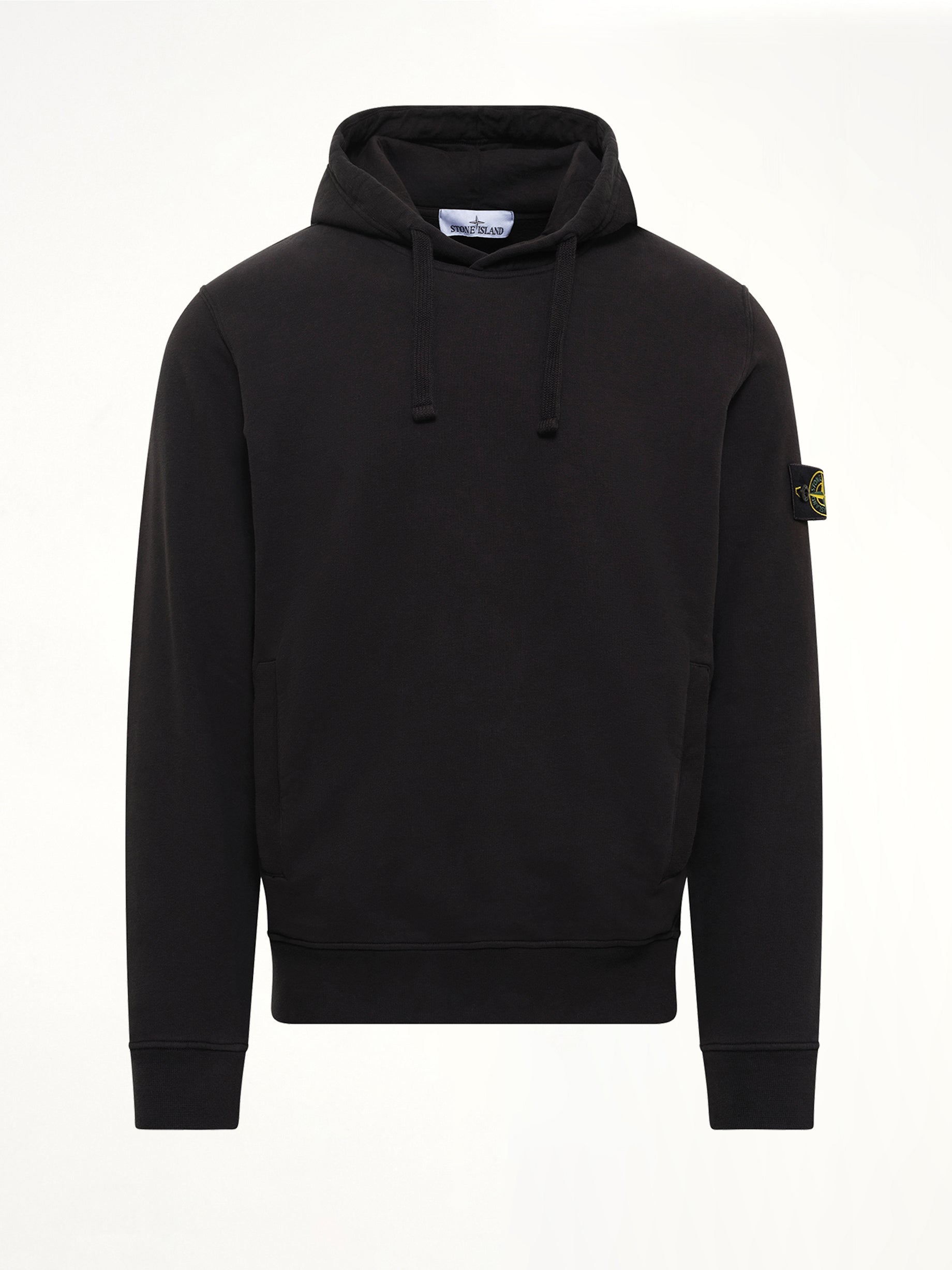 6100048 Brushed Cotton Hoodie in Black