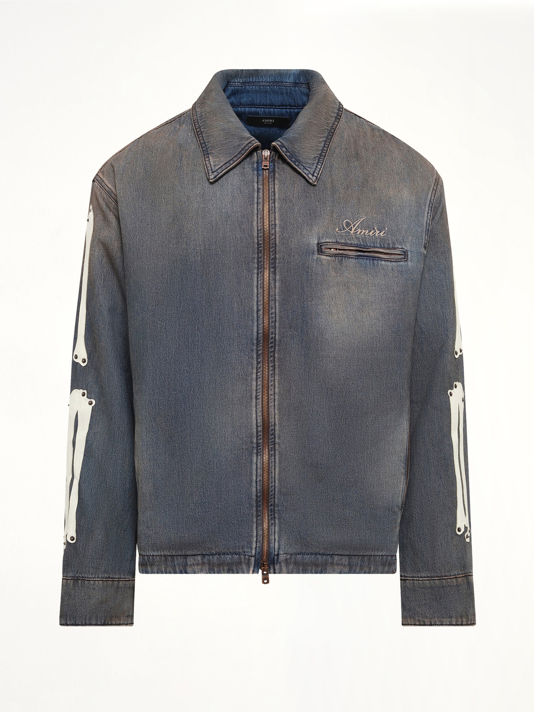 Lea Bones Denim Blouson in Dark Dust