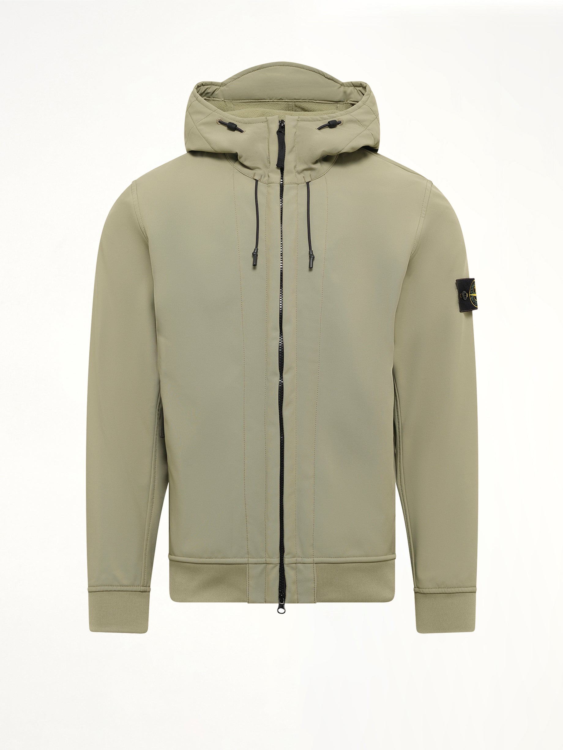 Q100004 Soft Shell Hooded Jacket in Laurel Green