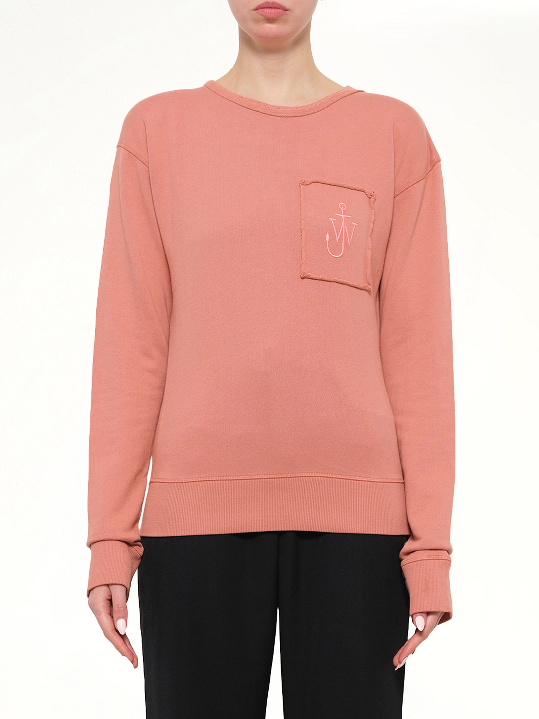 Anchor Patch Sweatshirt in Rose