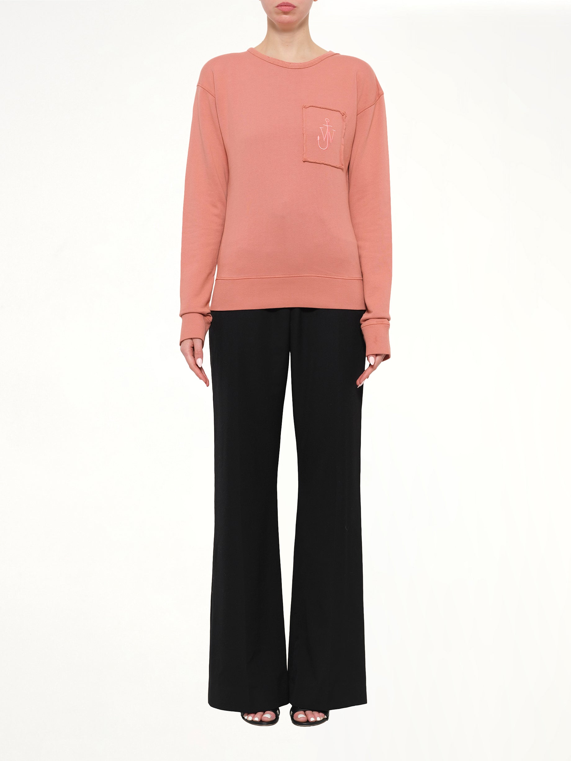 Anchor Patch Sweatshirt in Rose