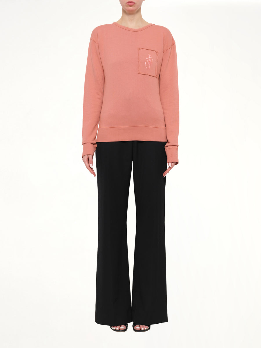 Anchor Patch Sweatshirt in Rose