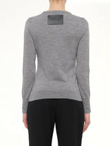 Crewneck Knit With Dart in Grey