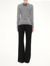 Crewneck Knit With Dart in Grey