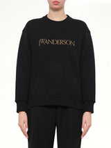 Embroidered Logo Sweatshirt in Black