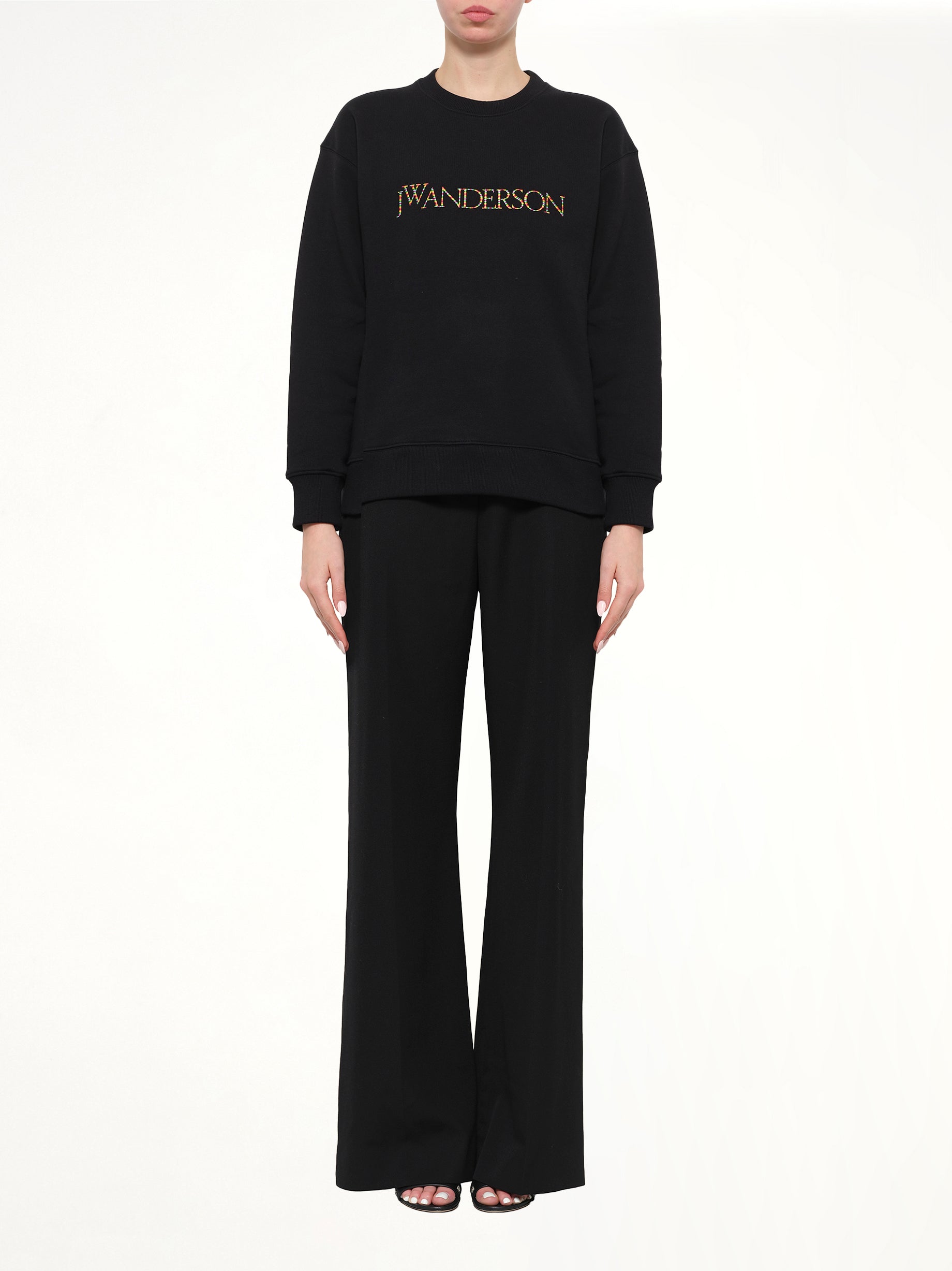 Embroidered Logo Sweatshirt in Black