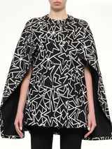 Jacquard Cape in Black