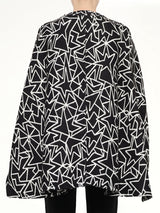 Jacquard Cape in Black