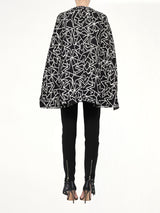 Jacquard Cape in Black