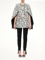 Jacquard Cape in White