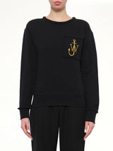 Logo Pocket Sweat in Black