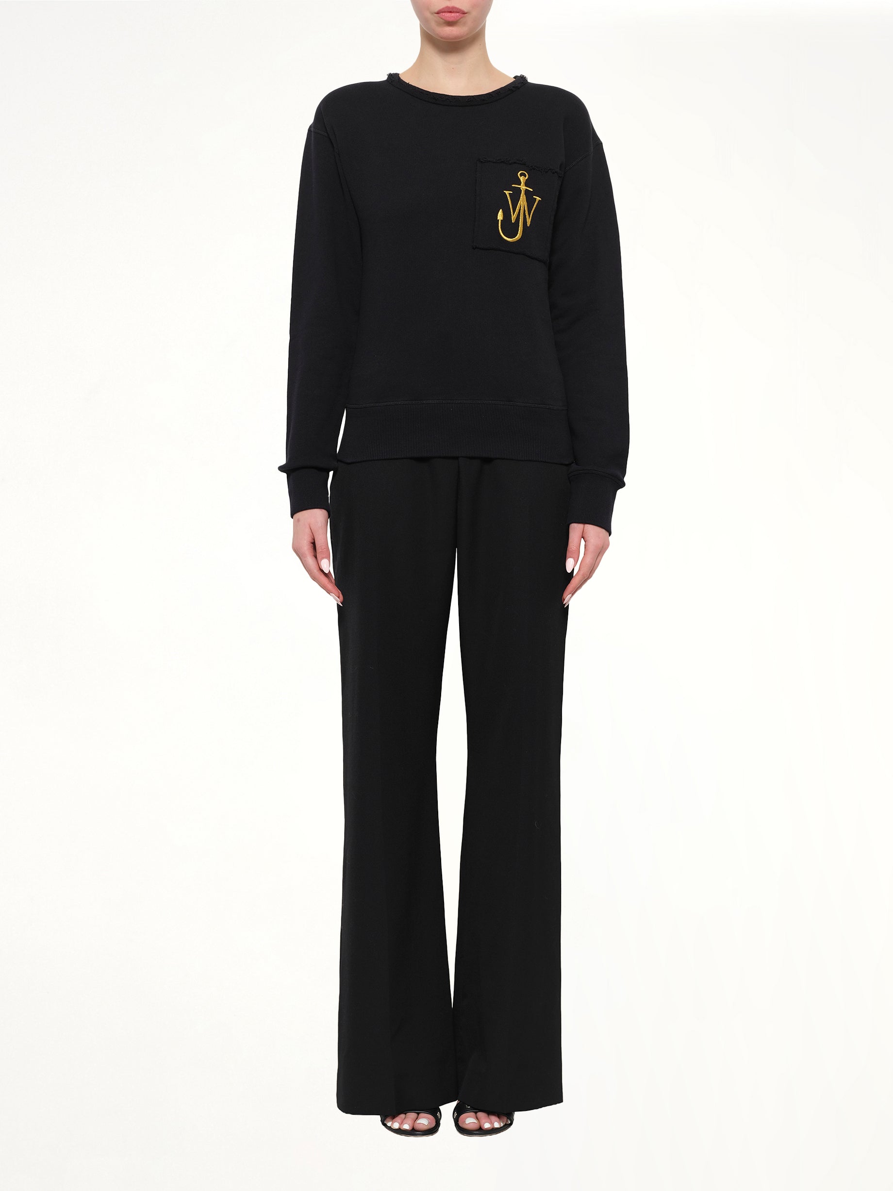 Logo Pocket Sweat in Black
