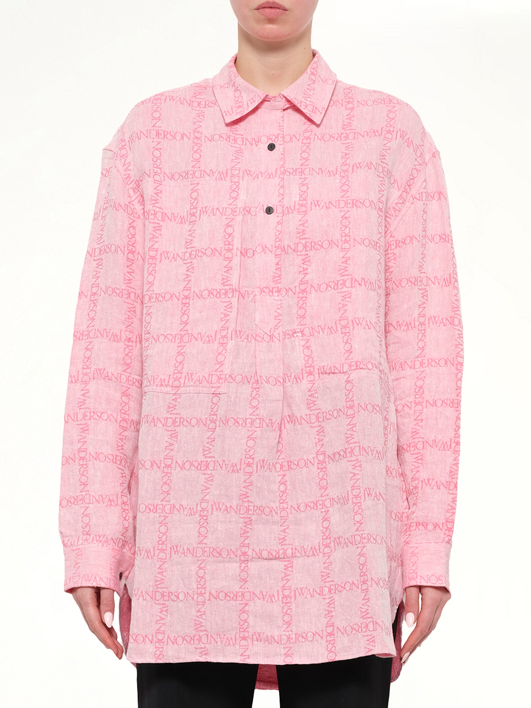 Logo Tunic Linen Shirt in Bubble