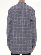 Logo Tunic Linen Shirt in Navy