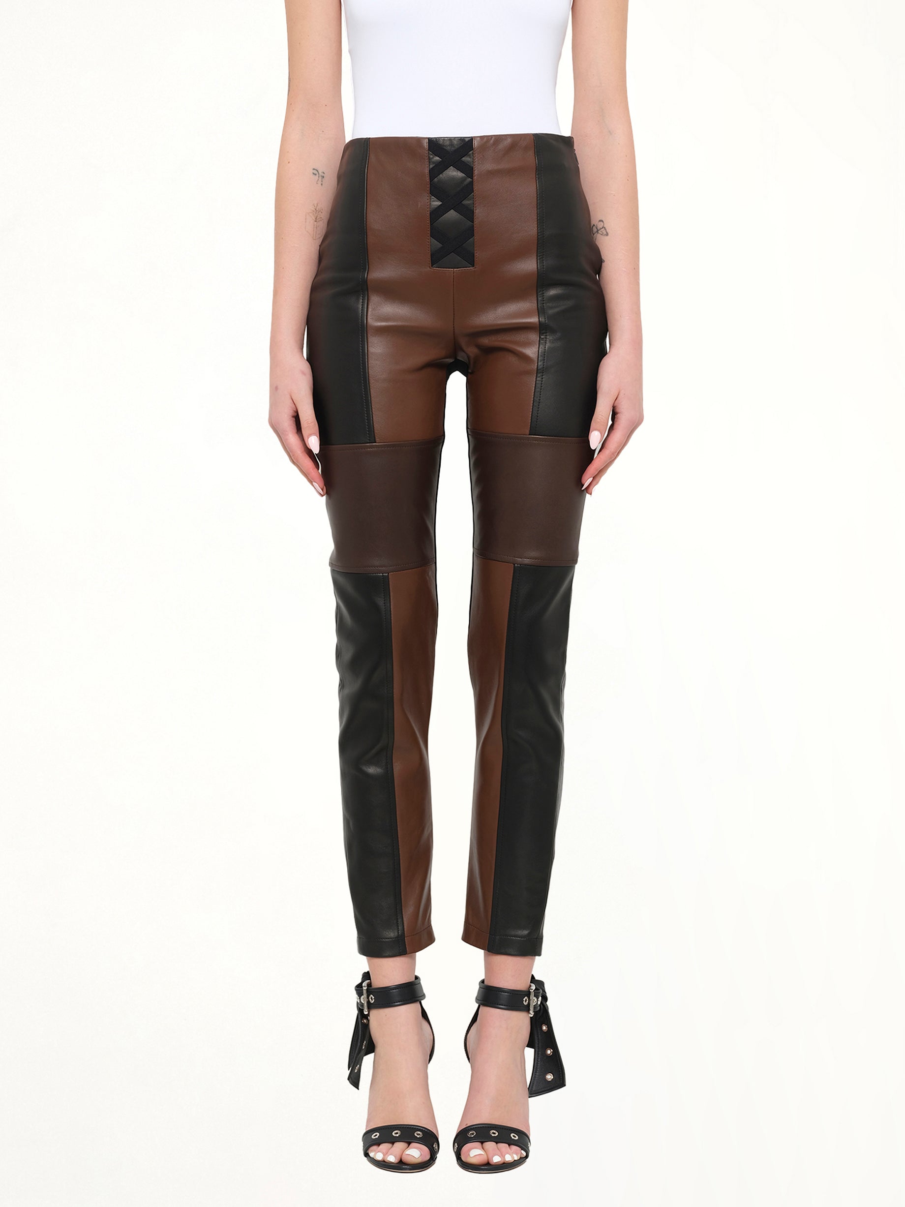 Neil Barrett Leather Pants in Black