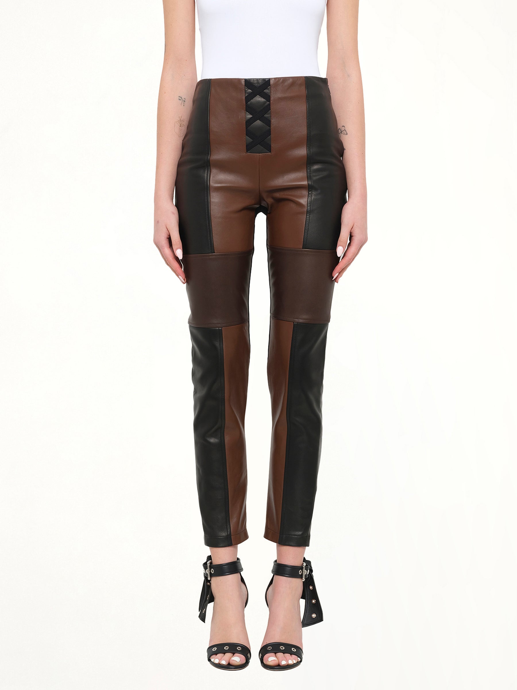 Neil Barrett Leather Pants in Black
