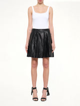 Neil Barrett Leather Skirt in Black