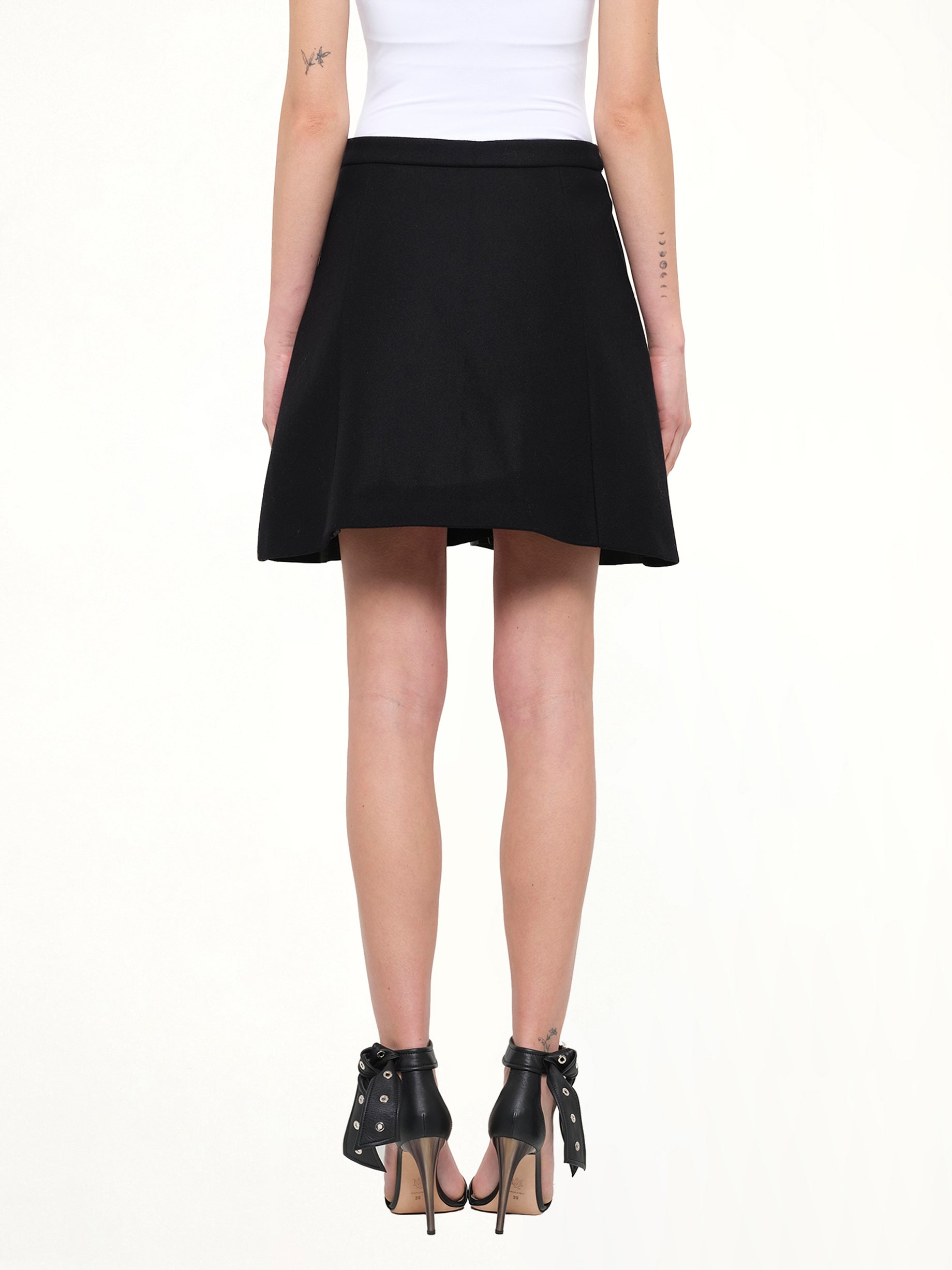 Neil Barrett Leather Skirt in Black