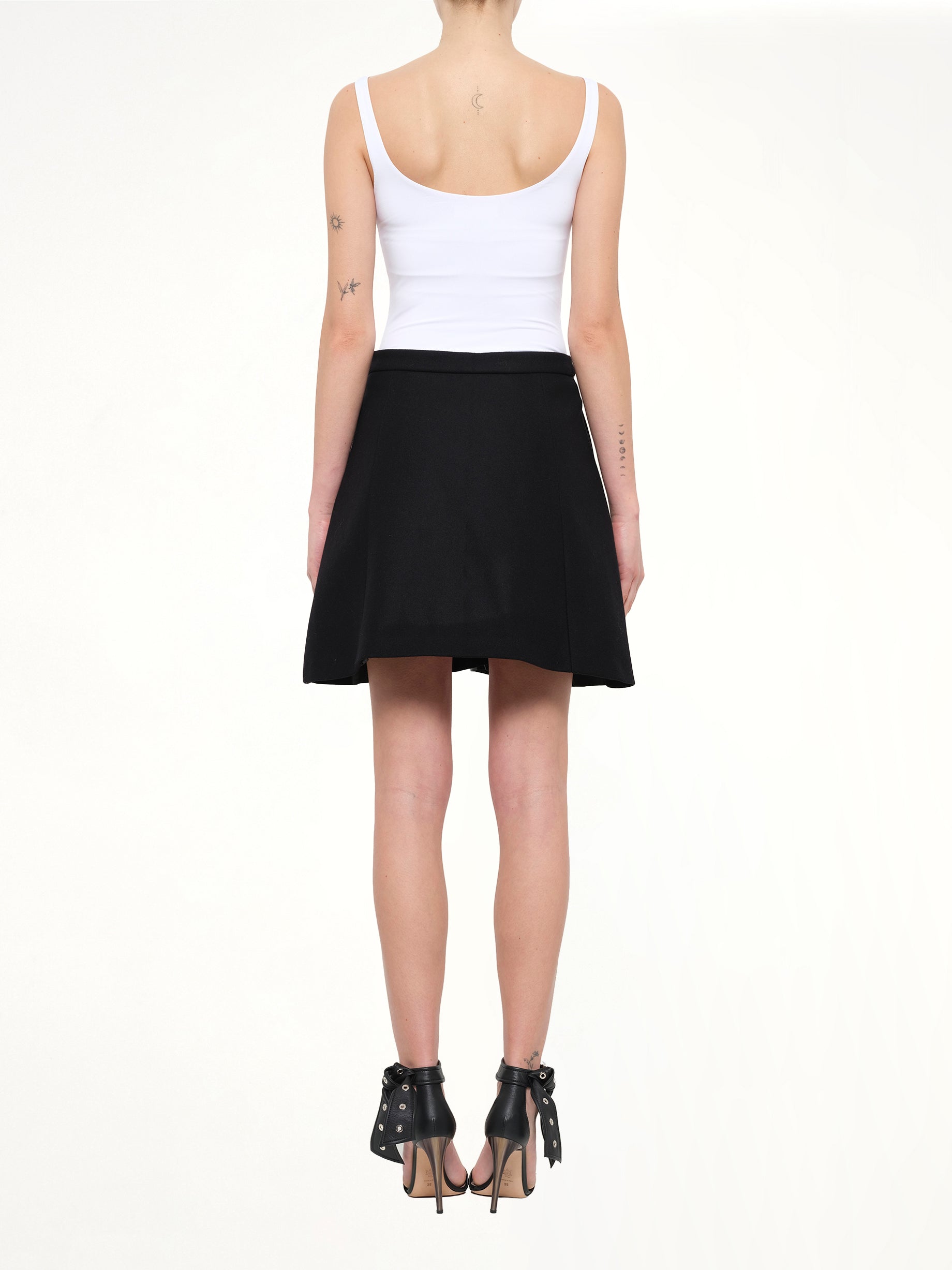 Neil Barrett Leather Skirt in Black