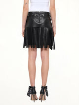 Neil Barrett Leather Skirt in Black