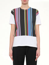 Print Stripe T-Shirt in Mix