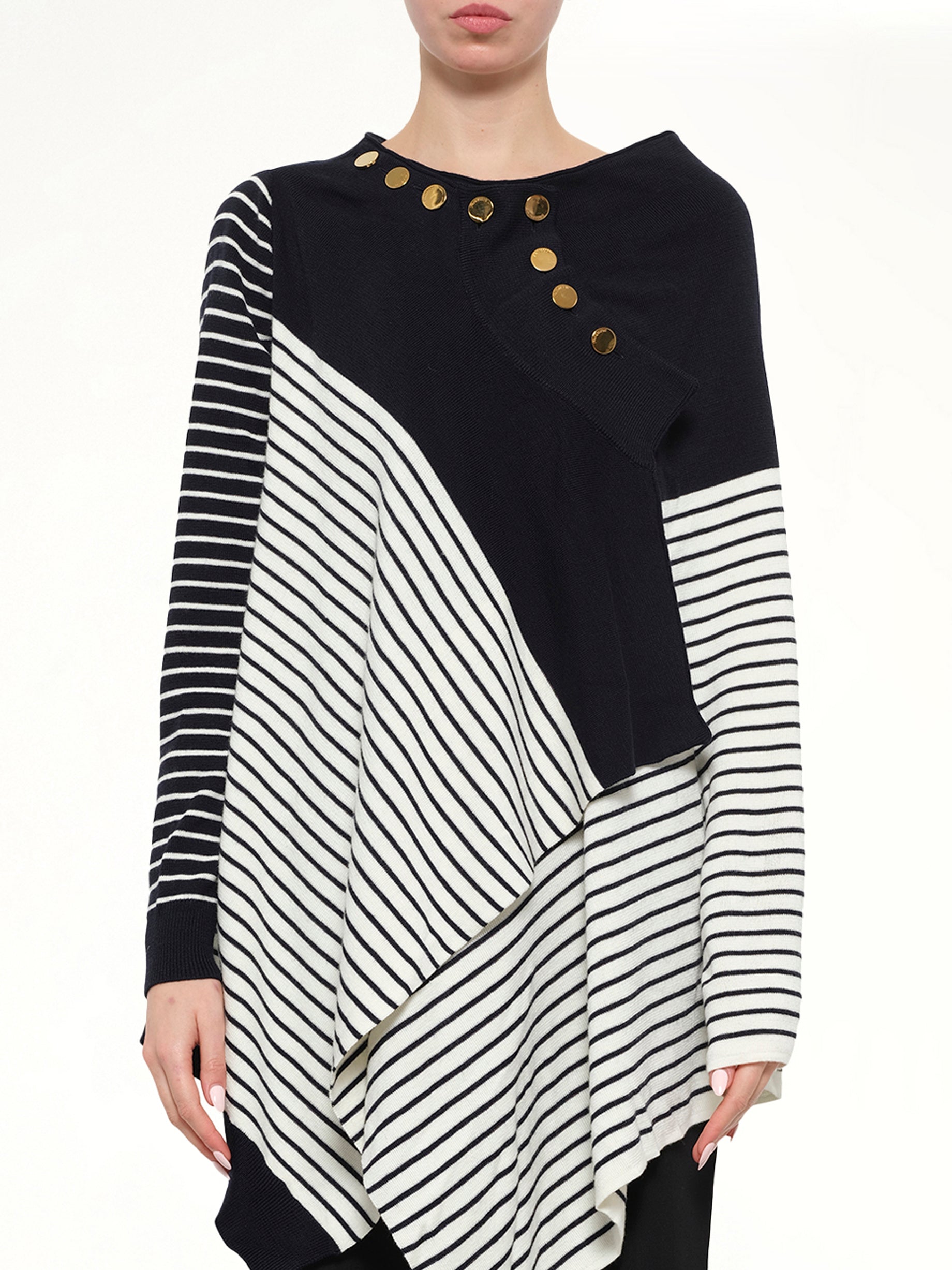 Wrap Knit Skirt in Navy