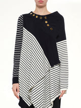 Wrap Knit Skirt in Navy